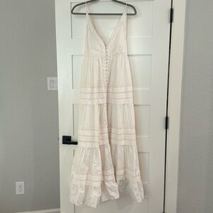 NWT Anthropologie Maeve off white maxi dress, large